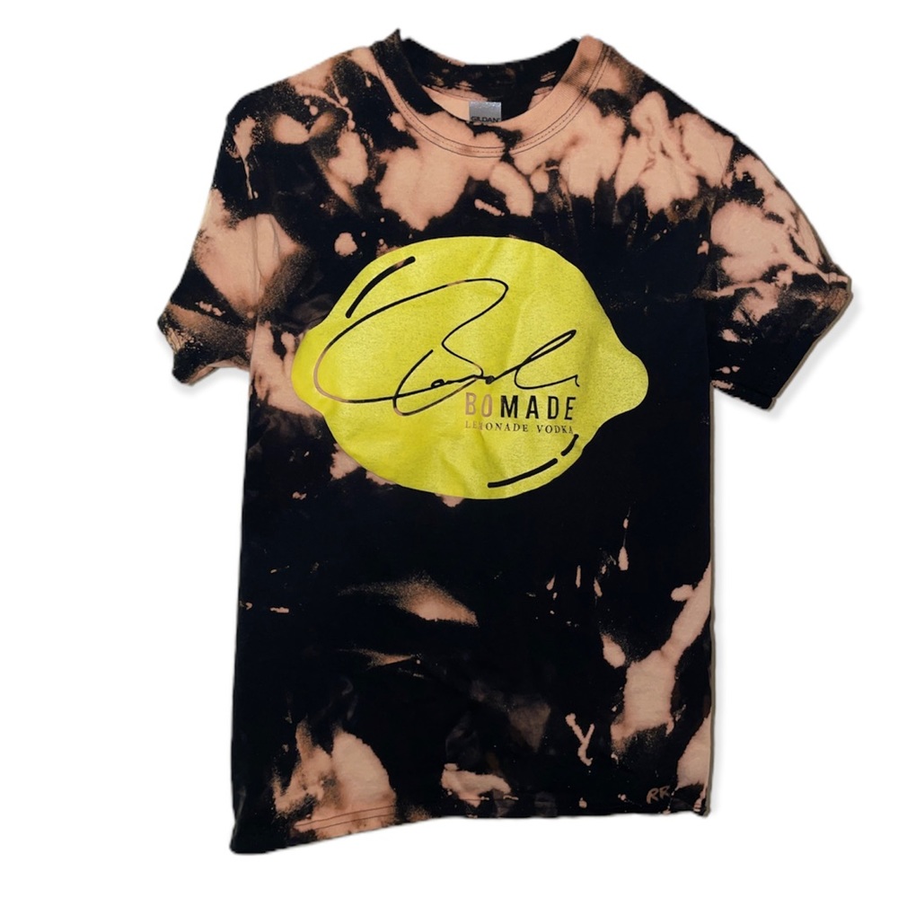 Vodka tee Bleach dyed by Ruh Ro Rags!